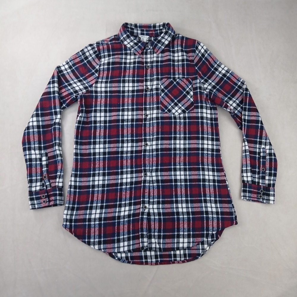 Forever 21 Medium Womens Shirt Flannel 19x28 Long Sleeve Button Up